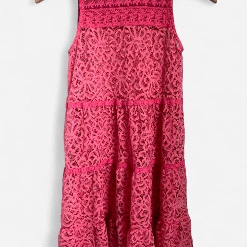 Stunning Pink Lace Floral Dress